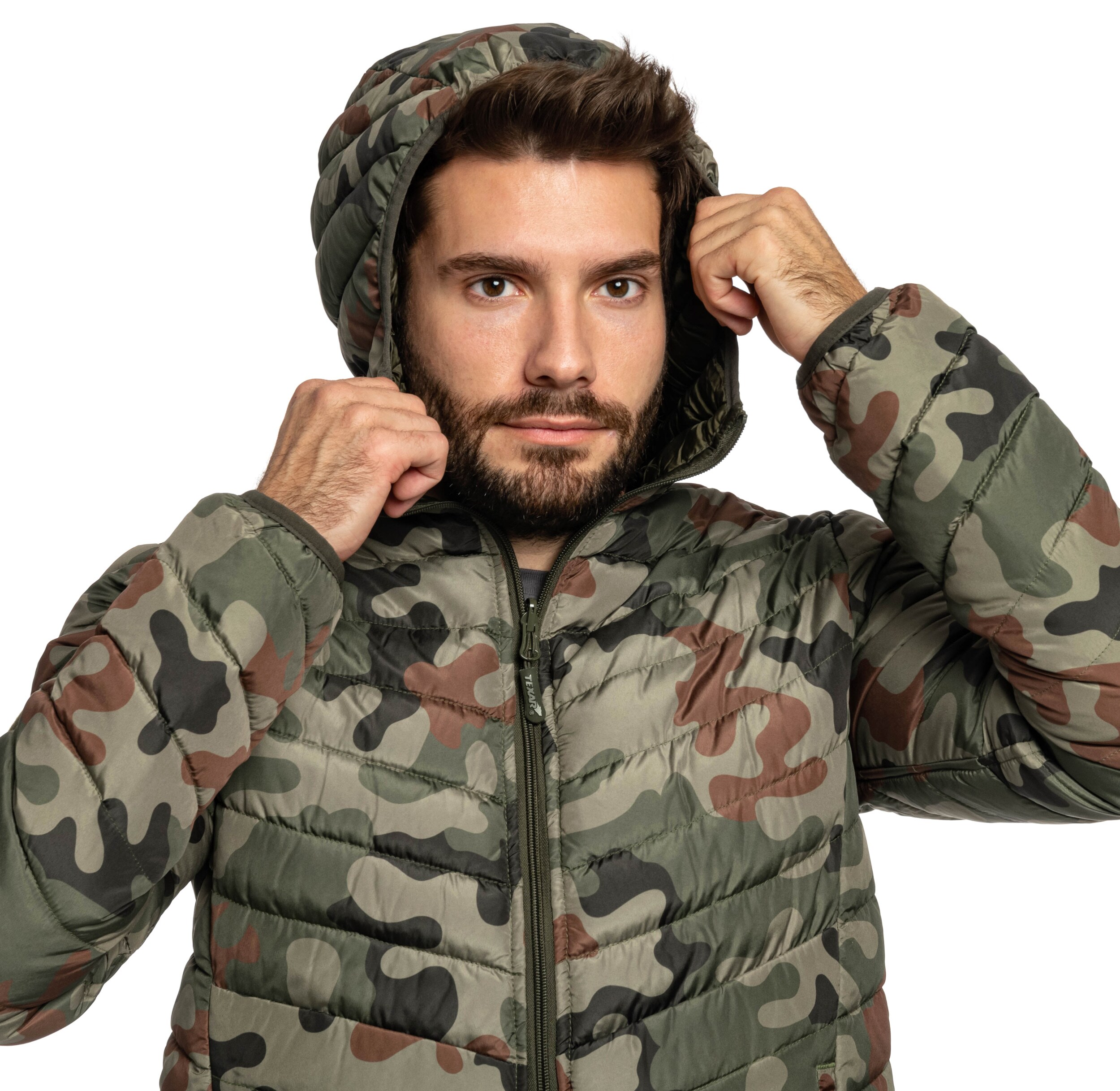 Texar Reverse Reversible Down Jacket - Olive/wz.93 Pantera PL Woodland
