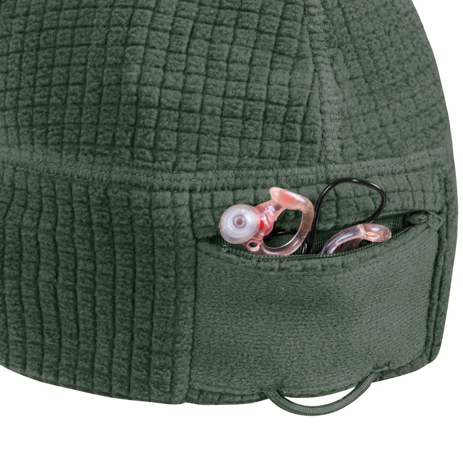 Helikon Range Beanie Grid Fleece - Olive Green