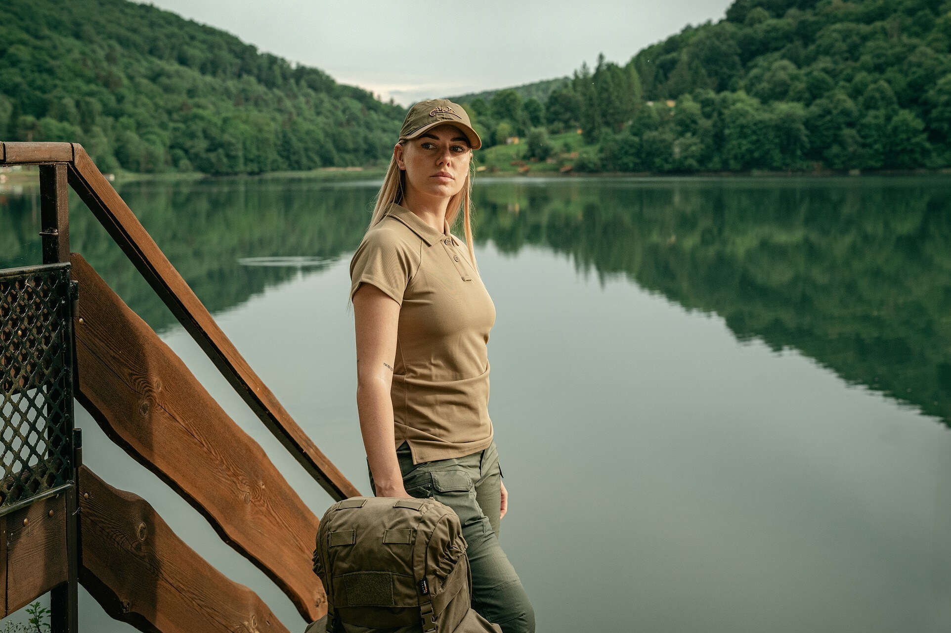 Helikon Women's UTL TopCool Lite Thermoactive Polo Shirt - Khaki
