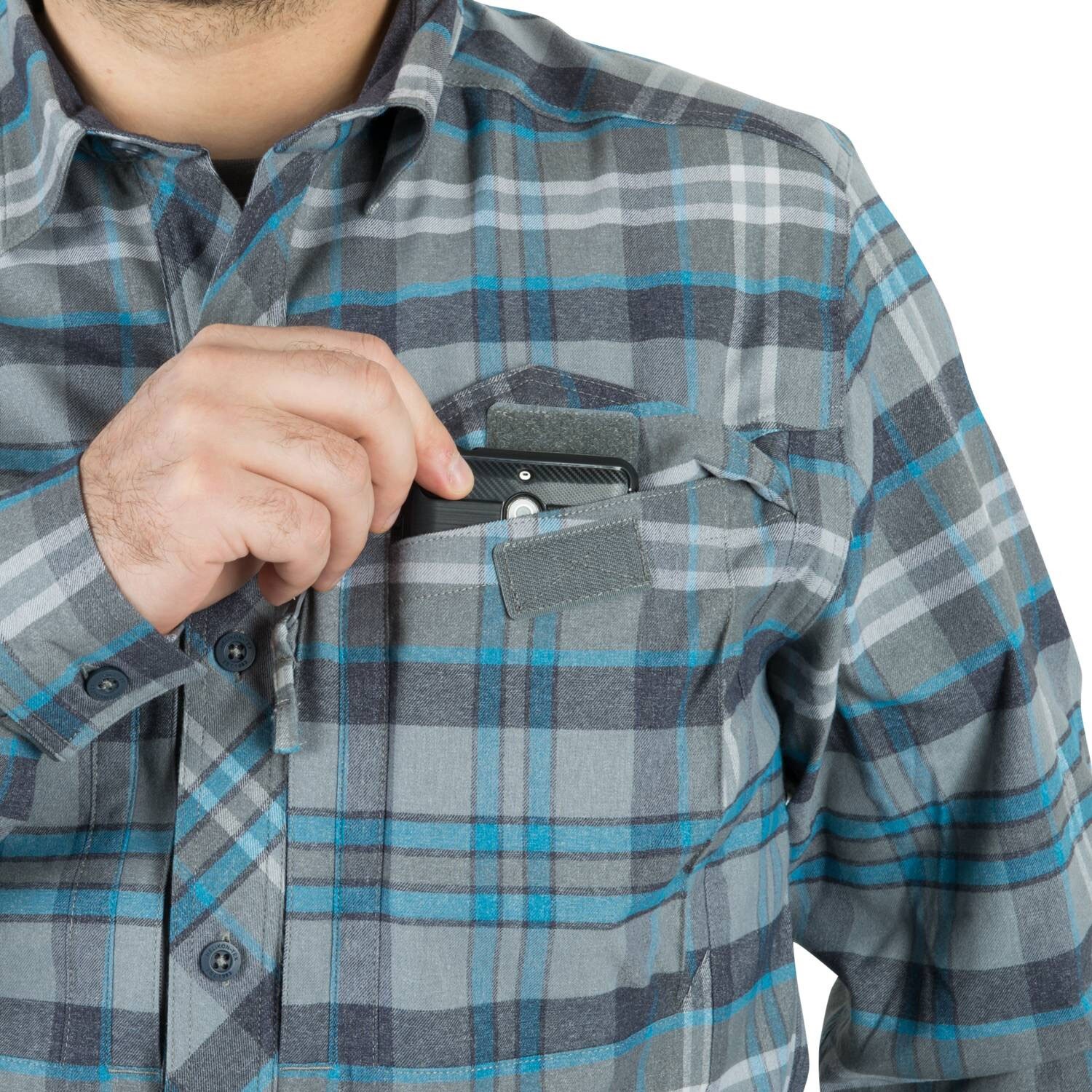 Helikon Defender Mk2 Pilgrim Shirt - Blue Plaid