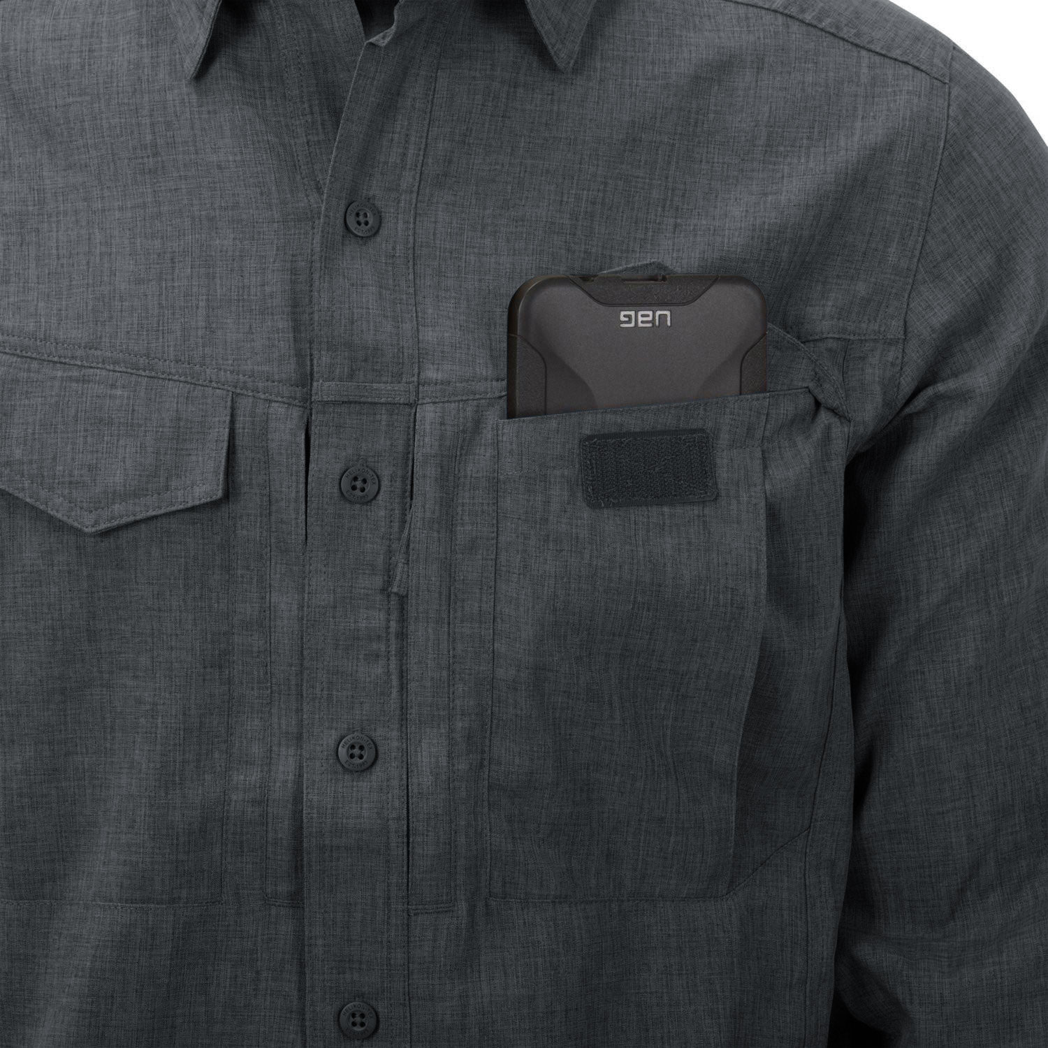 Helikon Defender Mk2 Gentleman Shirt - Black/Grey Melange