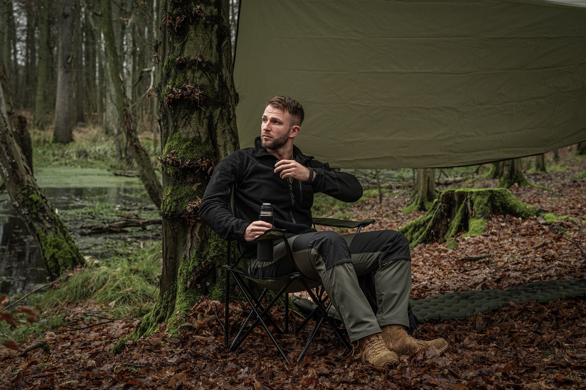 Helikon Pilgrim Trousers - Taiga Green/Black