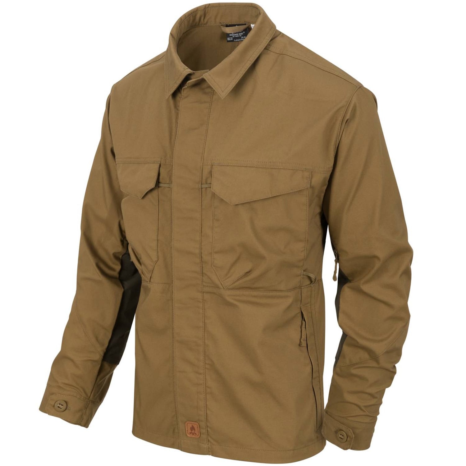 Helikon Woodsman Long Sleeve Shirt - Coyote/Taiga Green 