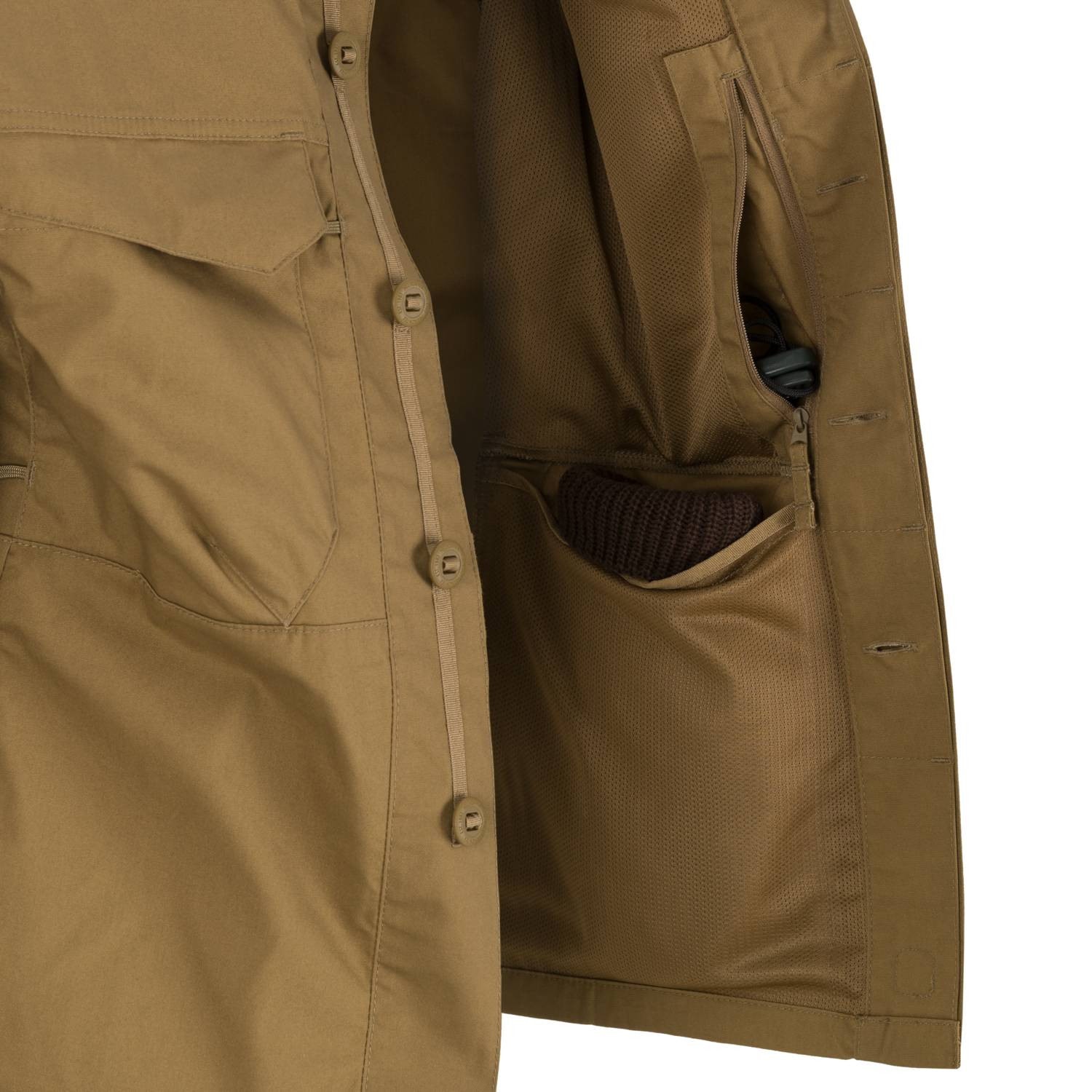 Helikon Woodsman Long Sleeve Shirt - Coyote/Taiga Green 