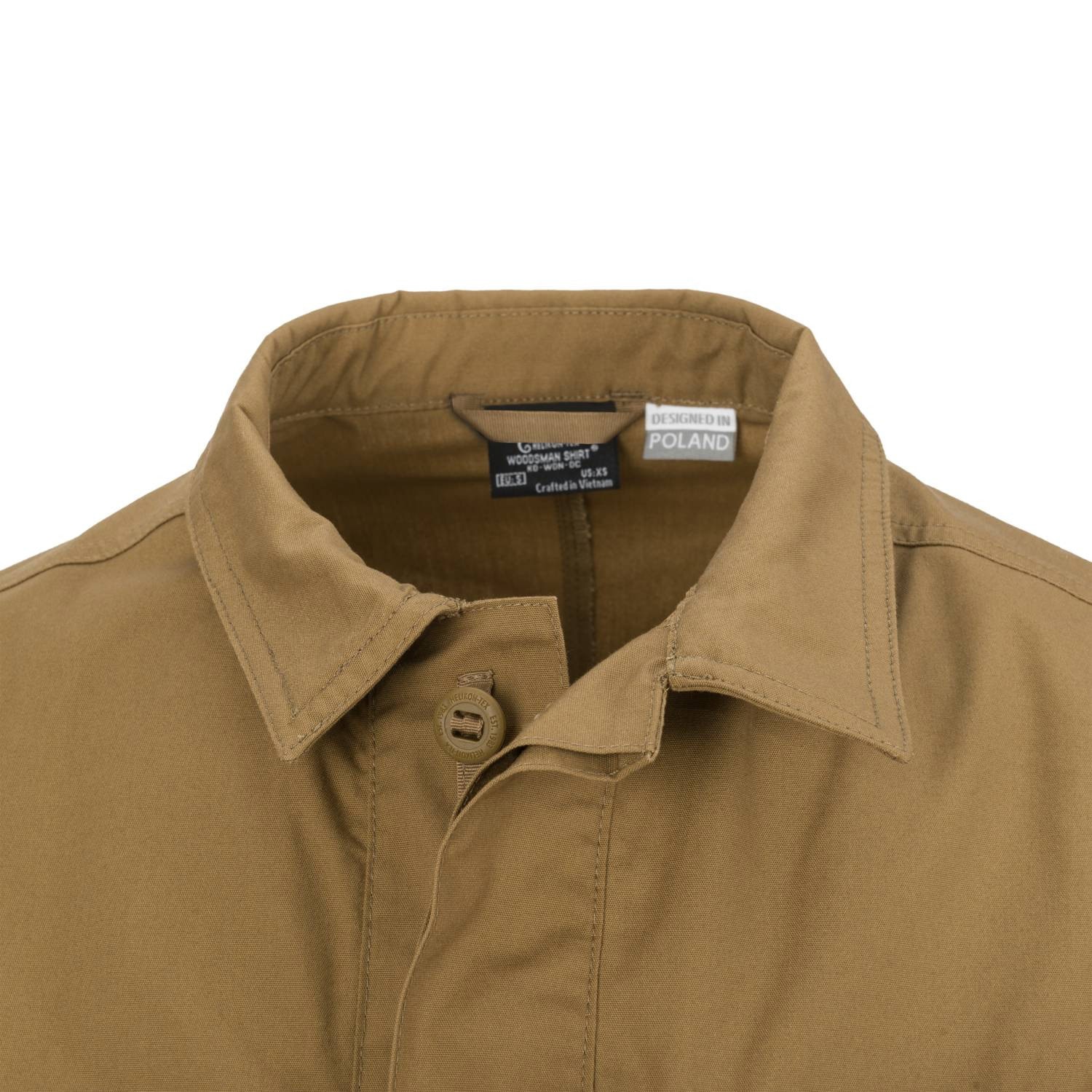 Helikon Woodsman Long Sleeve Shirt - Coyote/Taiga Green 