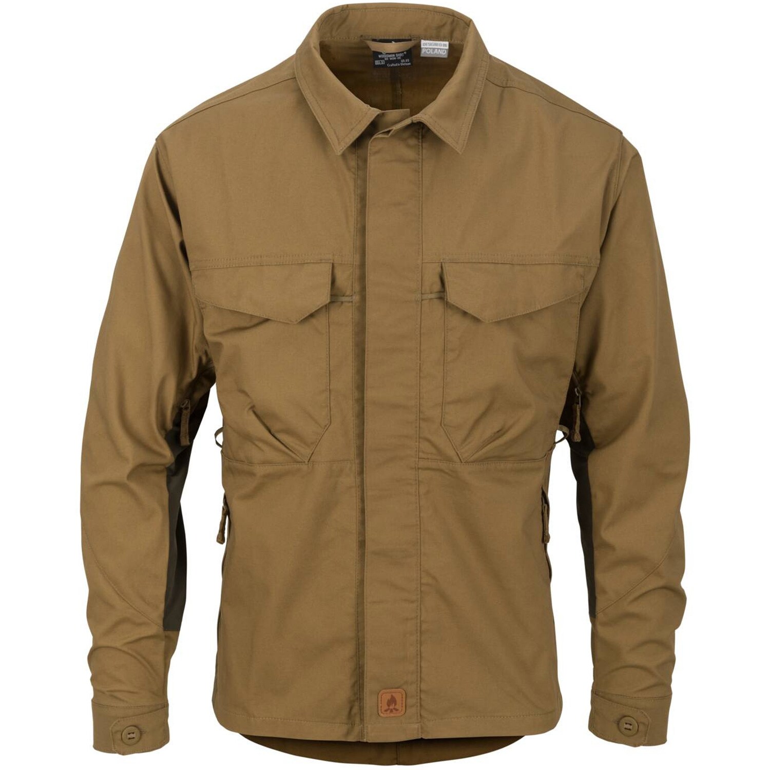 Helikon Woodsman Long Sleeve Shirt - Coyote/Taiga Green 