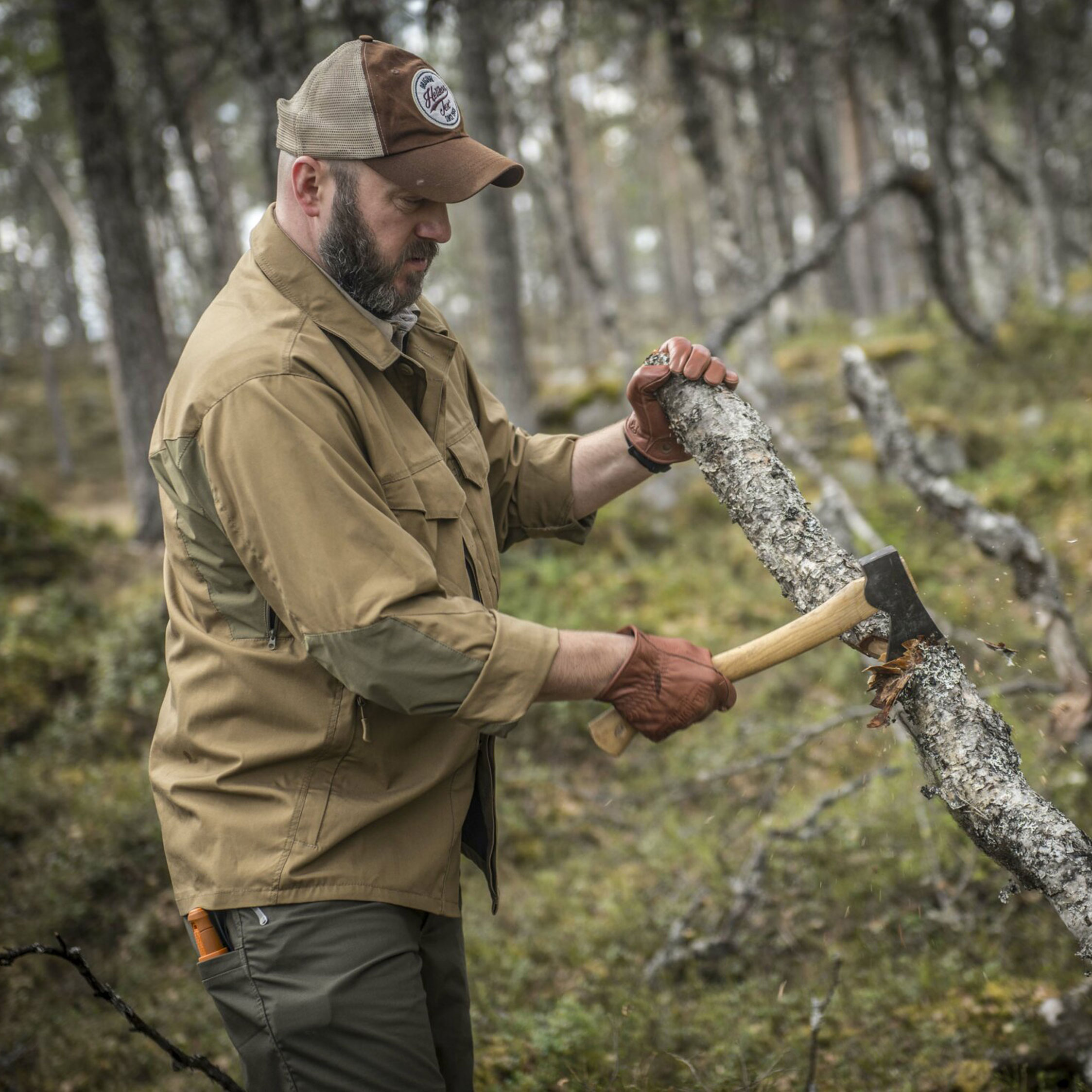 Helikon Woodsman Long Sleeve Shirt - Coyote/Taiga Green 