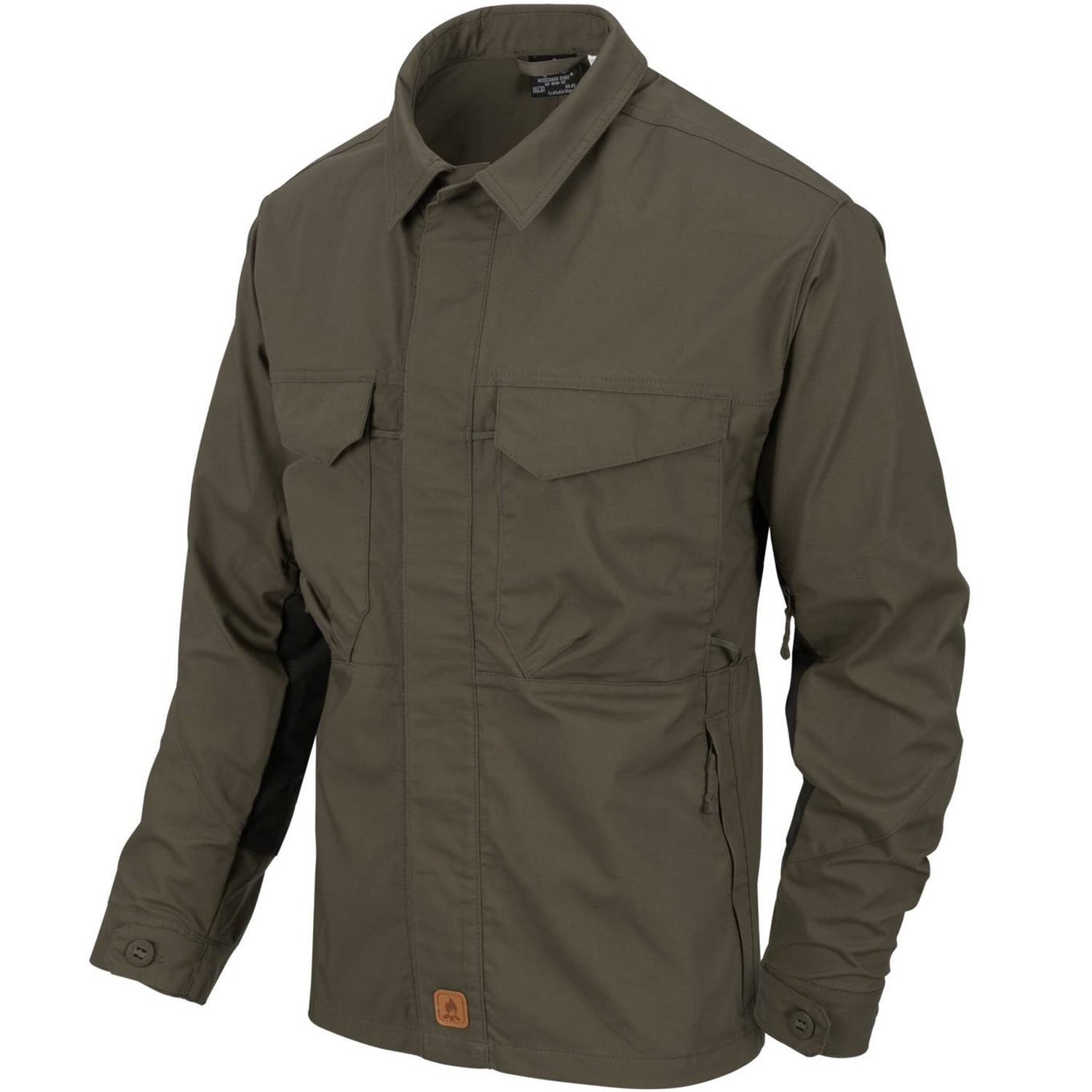 Helikon Woodsman Long Sleeve Shirt - Taiga Green/Black