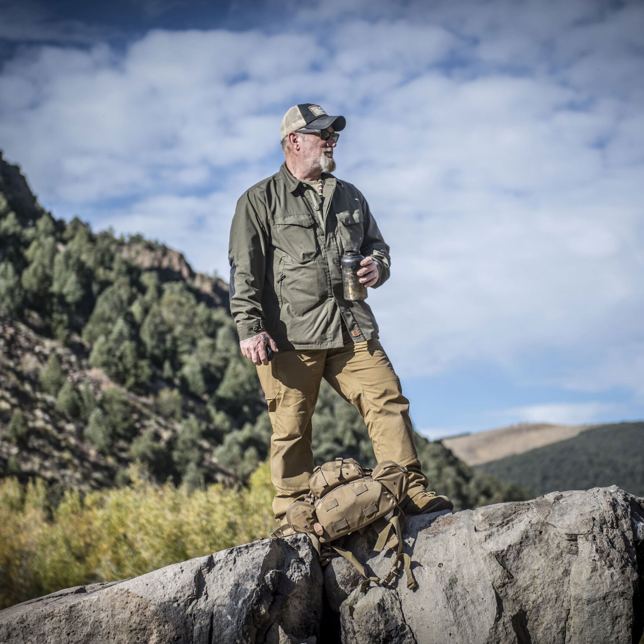 Helikon-Tex Woodsman Long Sleeve Shirt - Taiga Green/Black