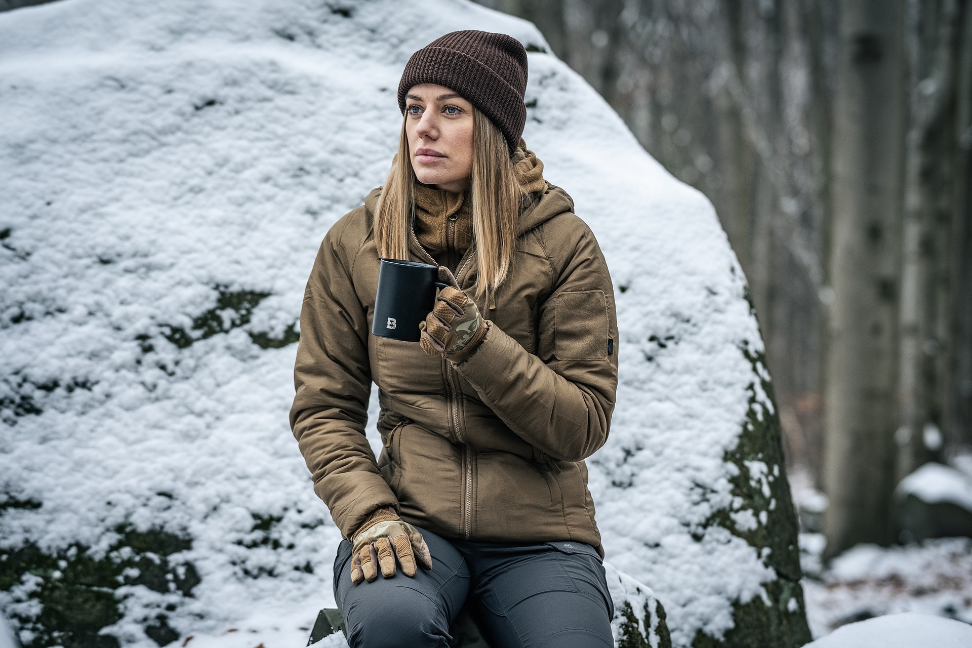 Helikon Wolfhound Hoodie Woman's Jacket - Coyote