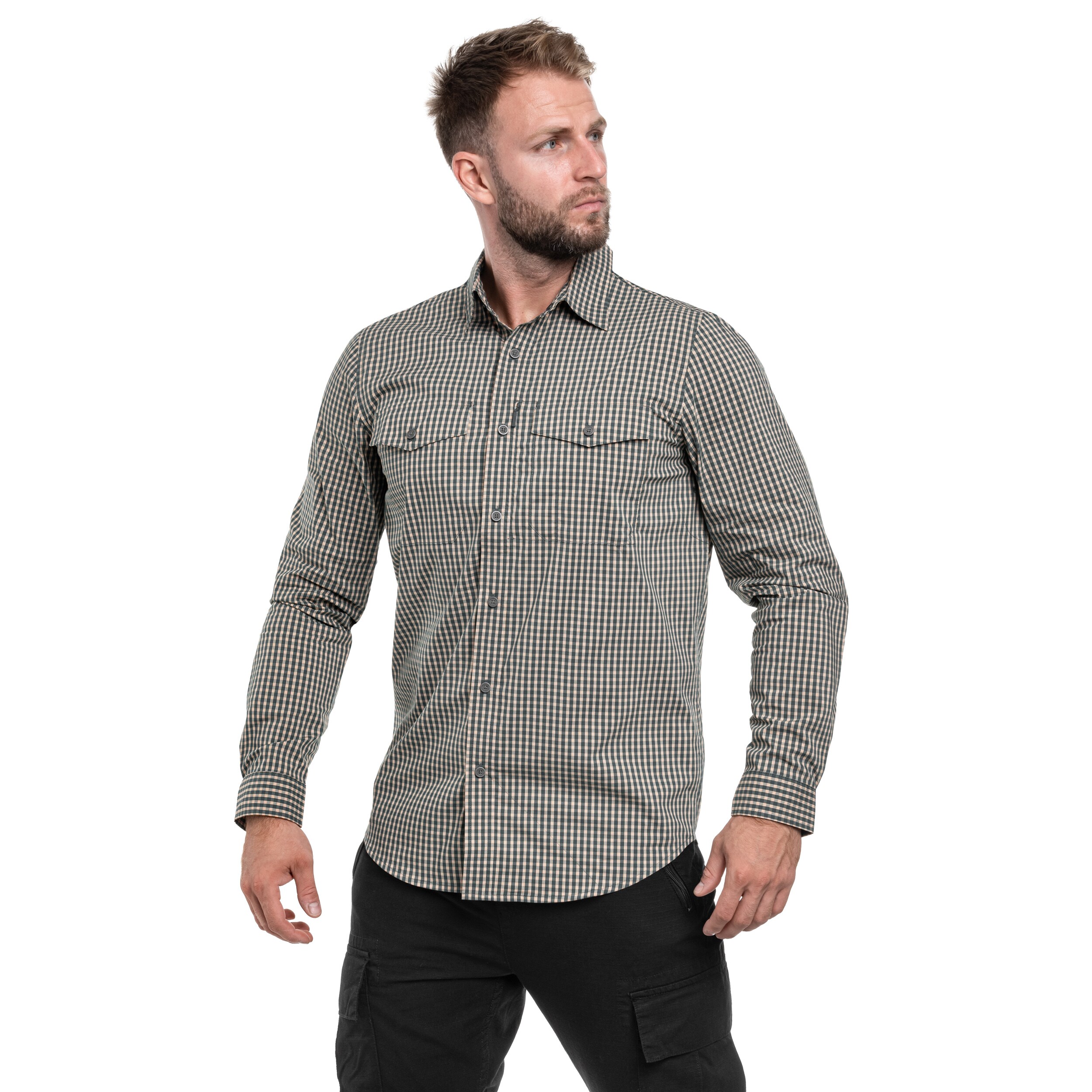 Helikon Covert Concealed Carry Shirt - Savage Green Checkered 