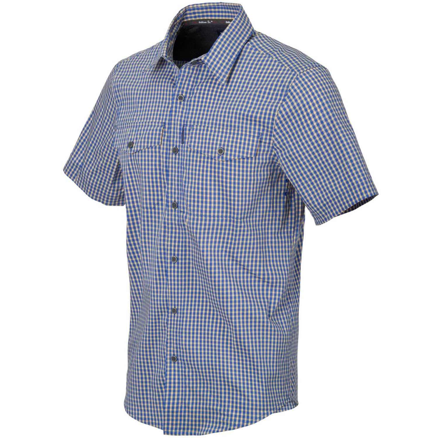 Helikon Covert Concealed Carry Short Sleeve Shirt - Royal Blue Checkered 