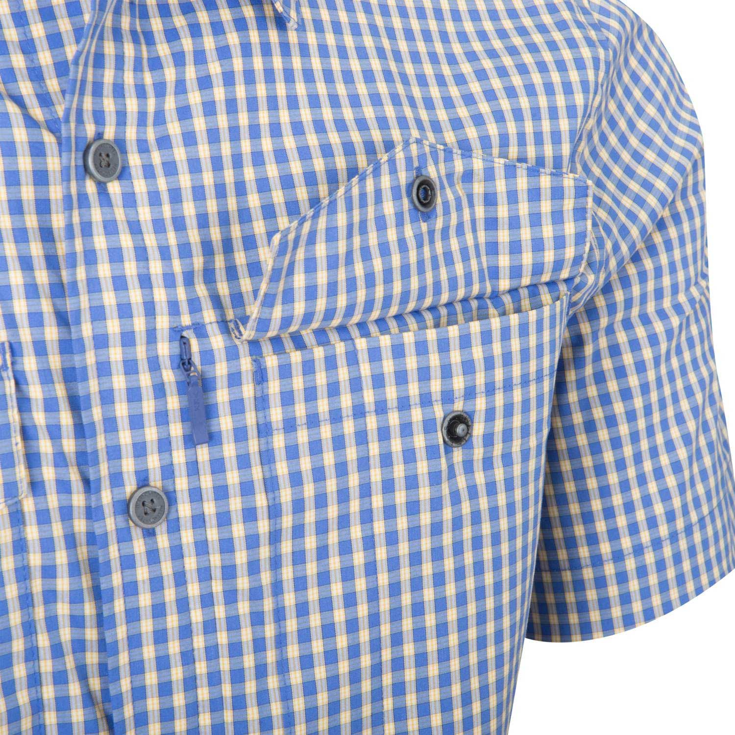 Helikon Covert Concealed Carry Short Sleeve Shirt - Royal Blue Checkered 