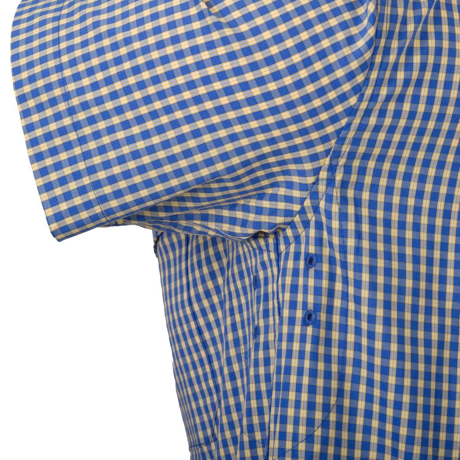 Helikon Covert Concealed Carry Short Sleeve Shirt - Royal Blue Checkered 