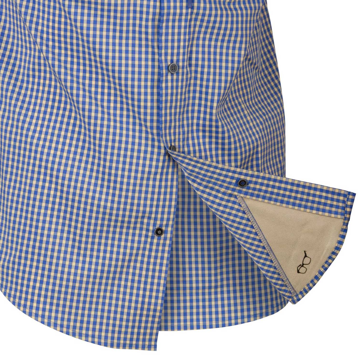 Helikon Covert Concealed Carry Short Sleeve Shirt - Royal Blue Checkered 