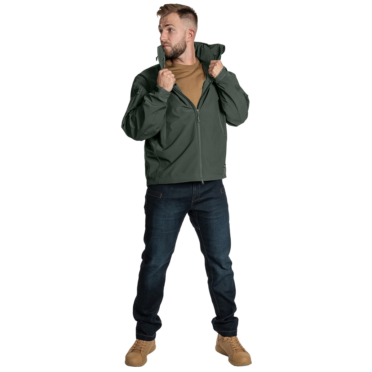 Helikon Gunfighter Softshell Shark Skin Windblocker Jacket - Foliage Green