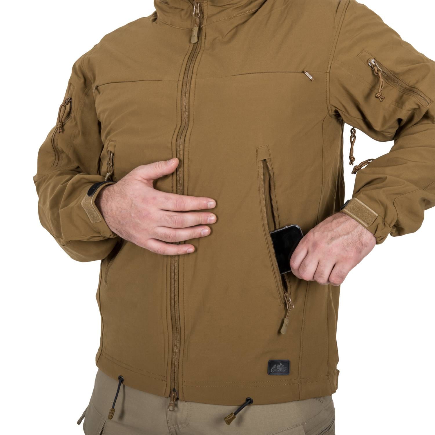 Helikon Cougar Softshell Windblocker QSA HID Jacket - Coyote