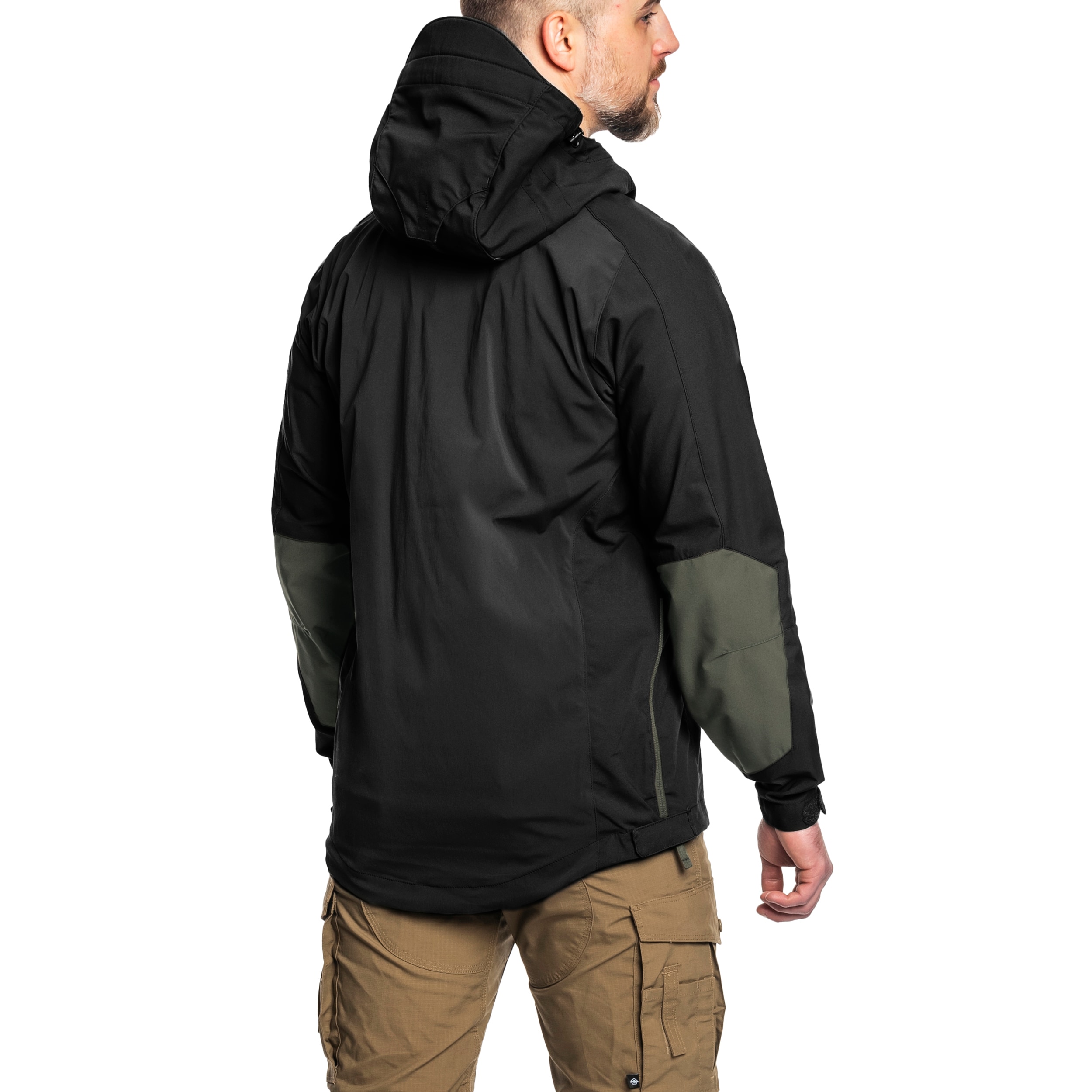 Jacket Helikon Woodsman Anorak - Black/Taiga Green