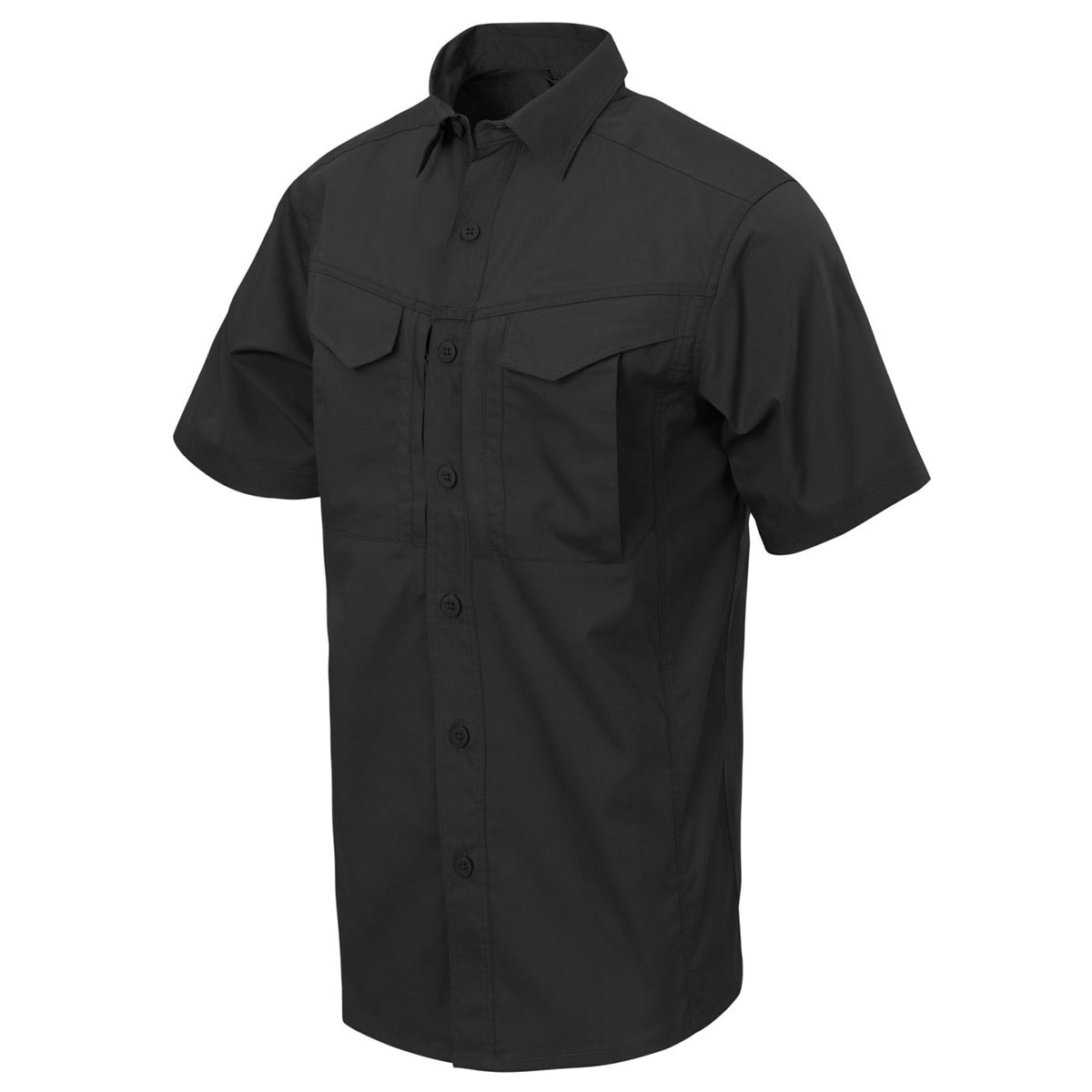 Helikon Defender Mk2 PolyCotton Ripstop Short Sleeve Shirt - Black 