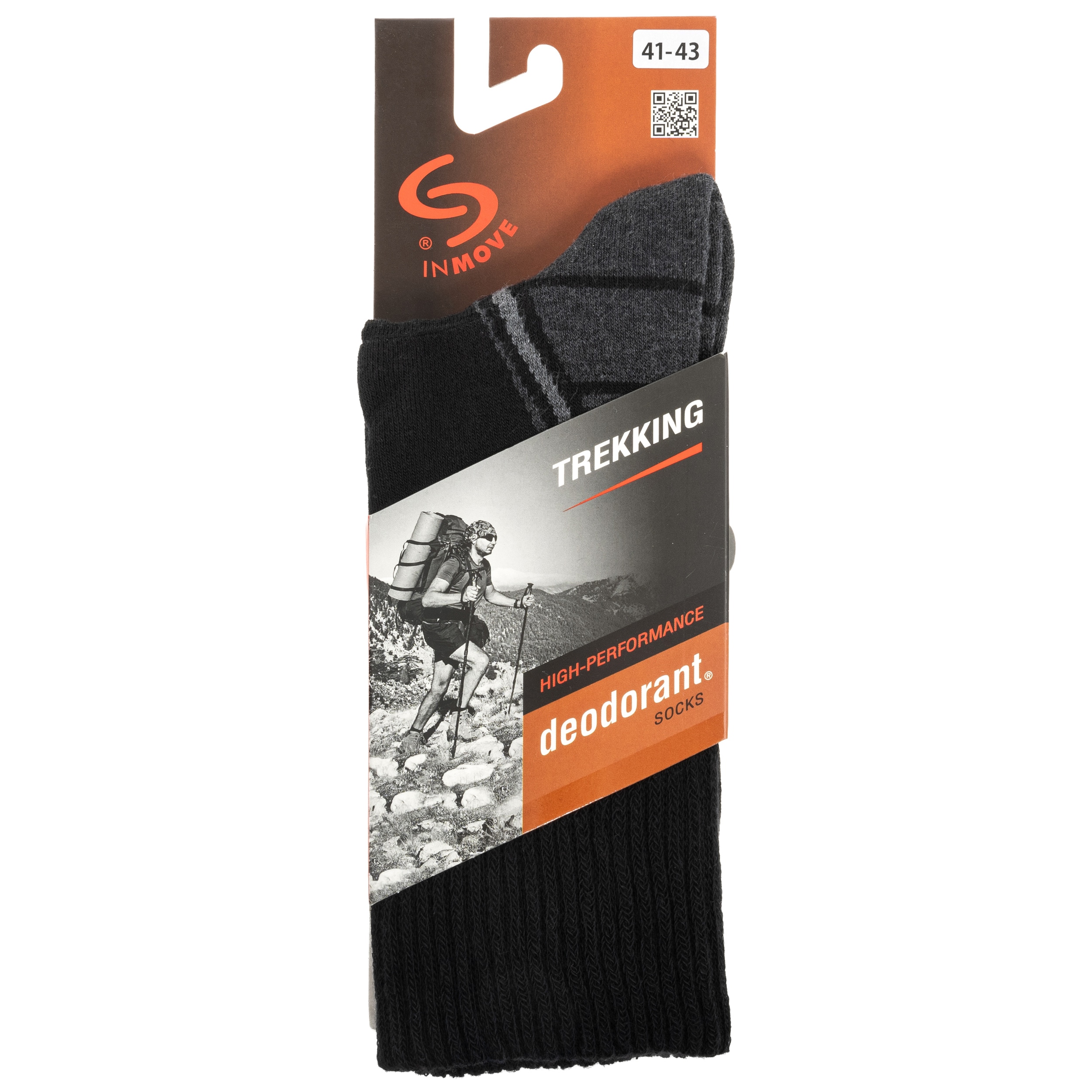 INMOVE Trekking Deodorant Socks - Antracyt/Black