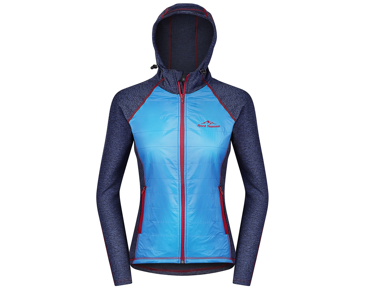 Fjord Nansen Hasvik Wind Women's Thermal Jacket - blue/navy melange/red