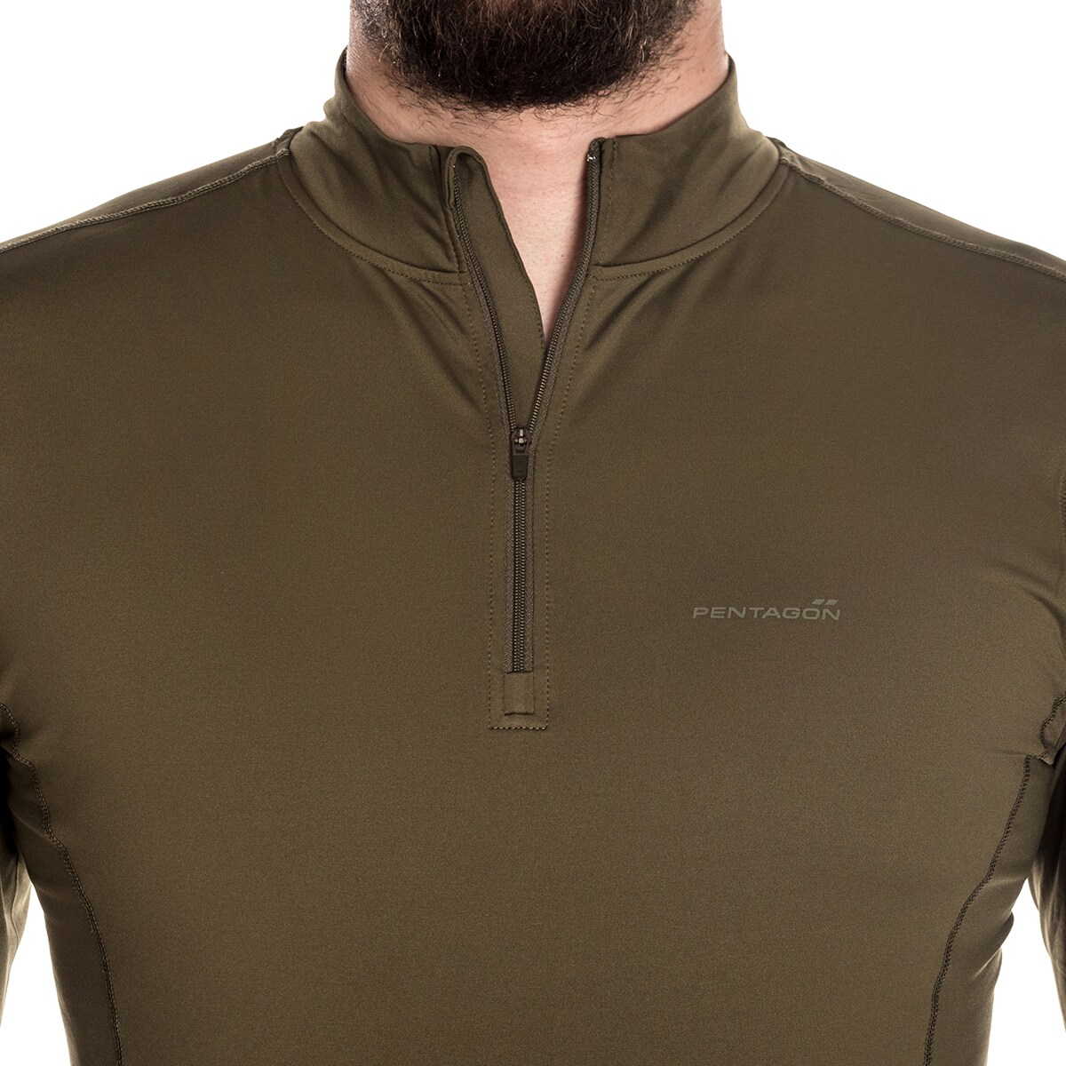 Pentagon Pindos 1/2 ZIP Thermoactive T-shirt - Olive