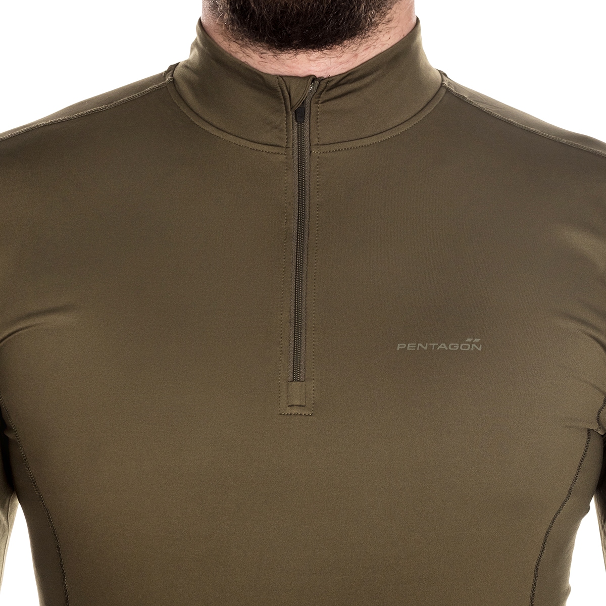 Pentagon Pindos 1/2 ZIP Thermoactive T-shirt - Olive