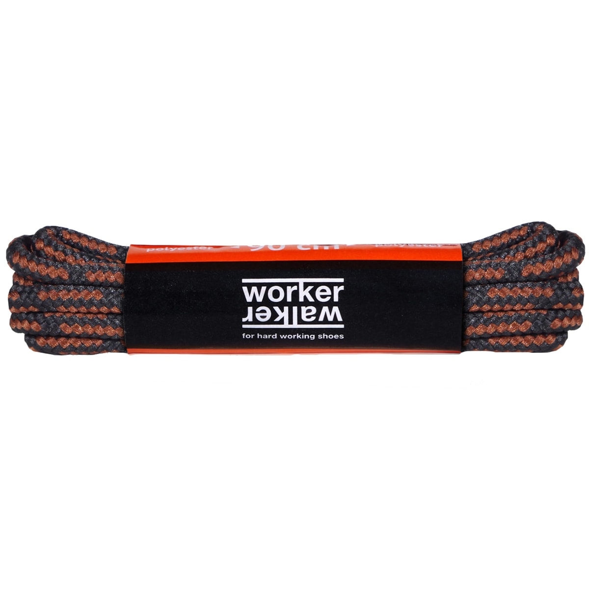 Worker Walker round laces 90 cm - Black/Brown