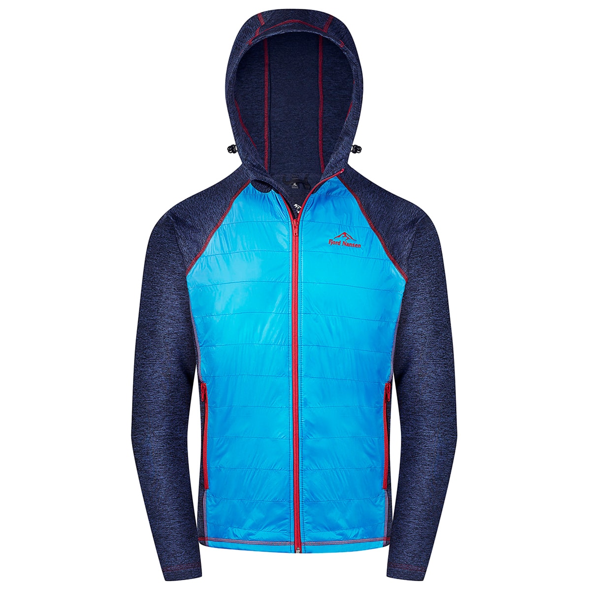 Fjord Nansen Hasvik Wind Men Thermal Jacket - Blue/Navy Melange/Red