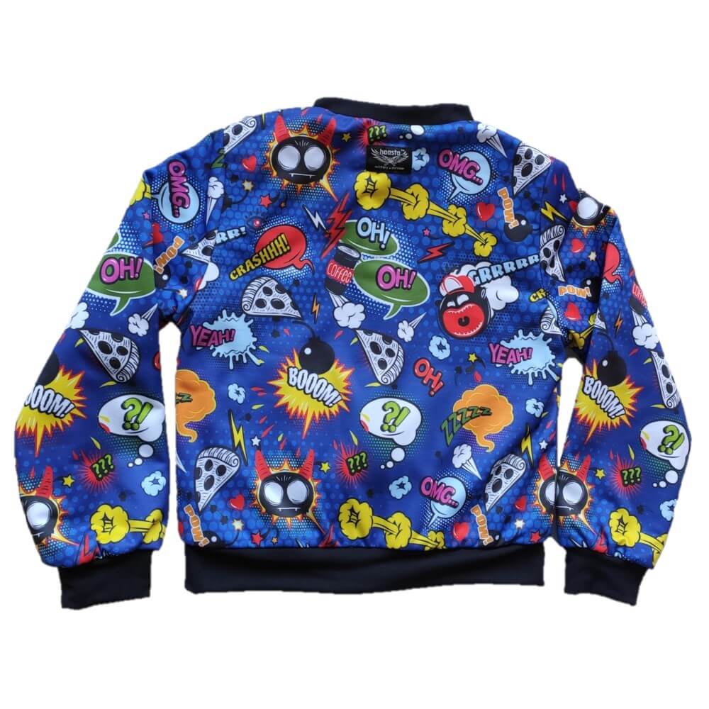 Haasta Reversible Kids Jacket - Comics/Black