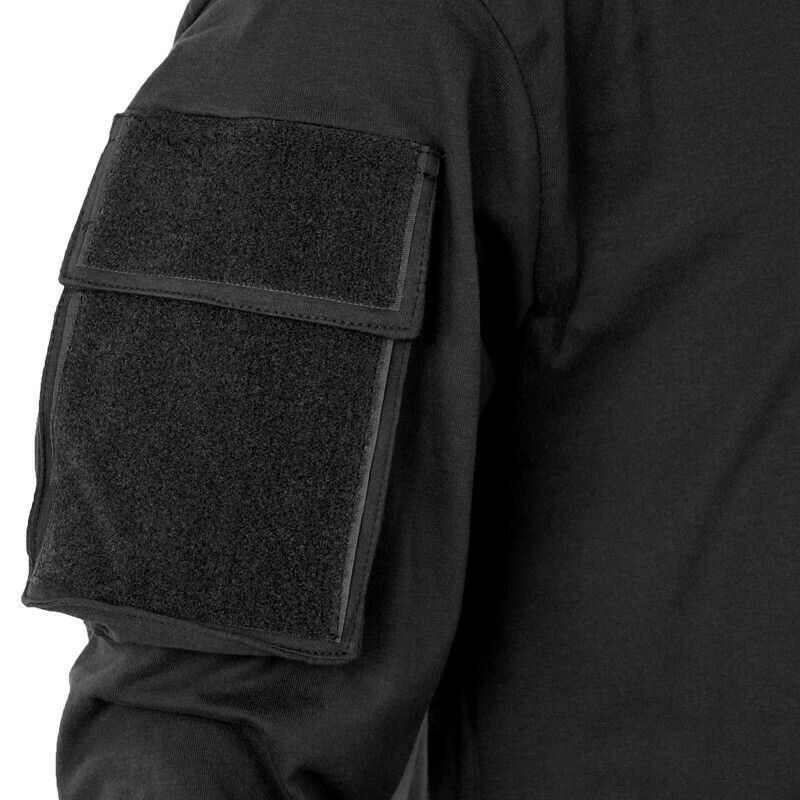 MFH Long Sleeve T-shirt with Pockets - Black