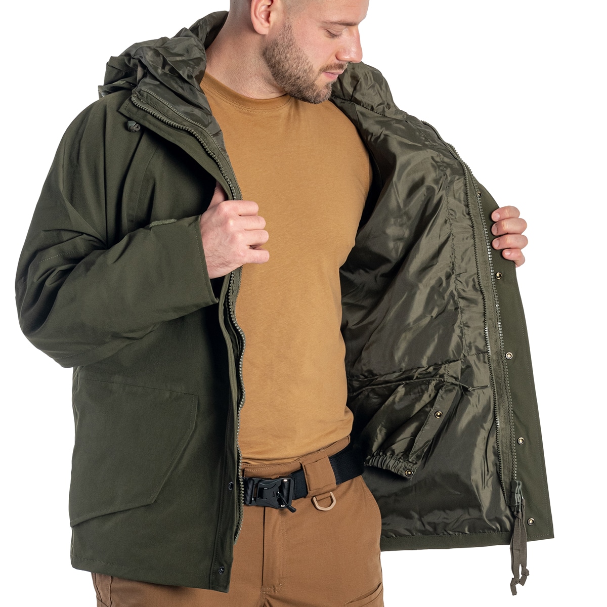 Mil-Tec ECWCS Wet Weather Jacket with lining - Olive