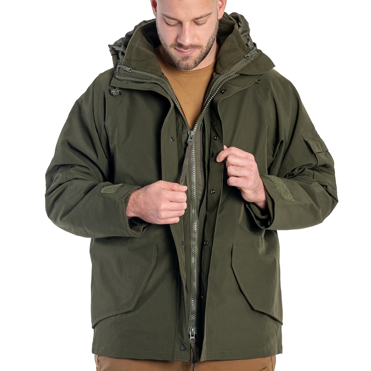 Mil-Tec ECWCS Wet Weather Jacket with lining - Olive