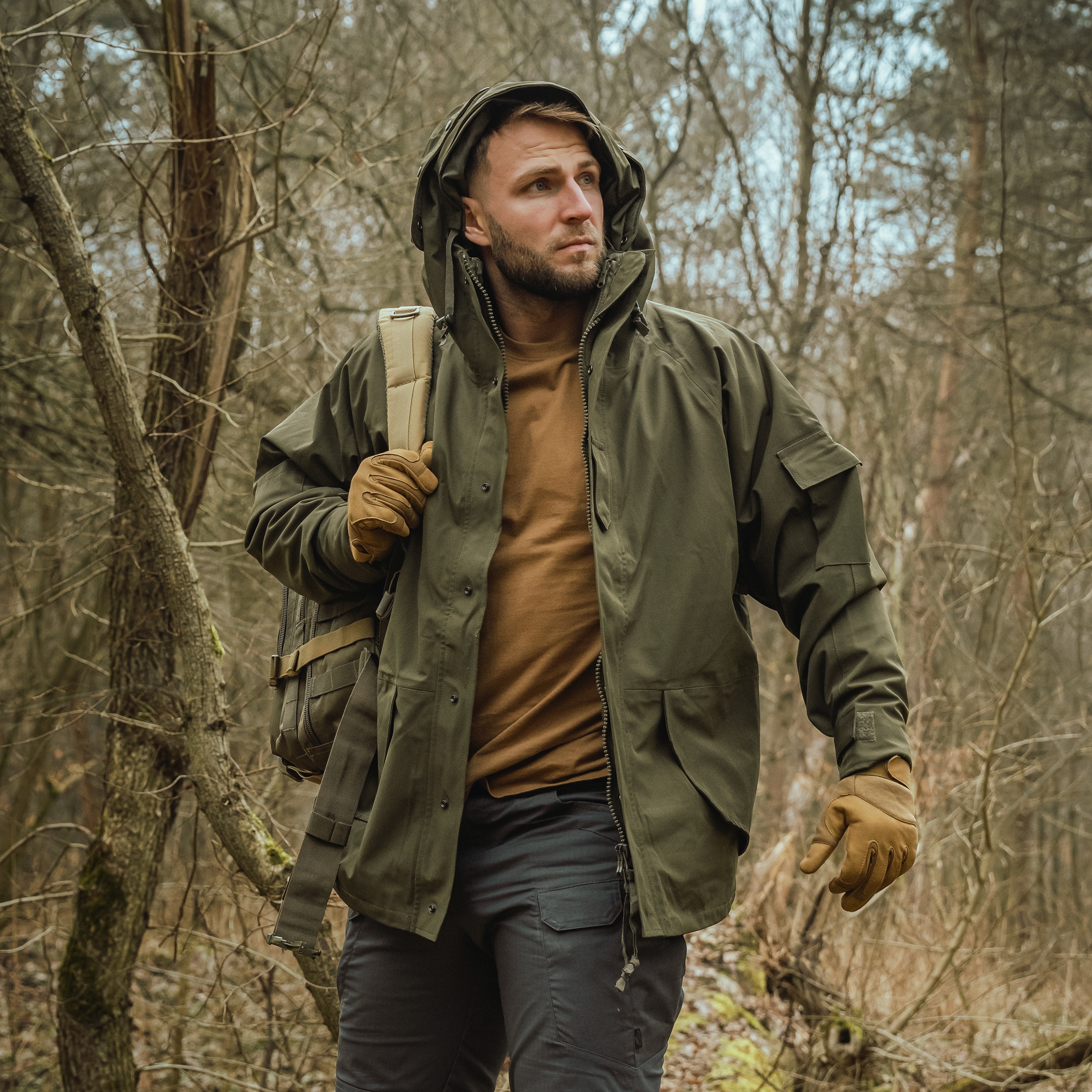 Mil-Tec ECWCS Wet Weather Jacket with lining - Olive - Buy