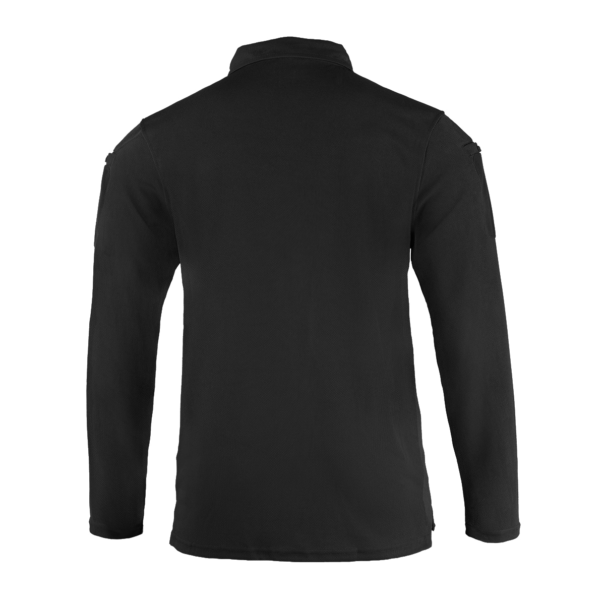 Mil-Tec Tactical Quickdry Long Sleeve Polo Shirt - Black