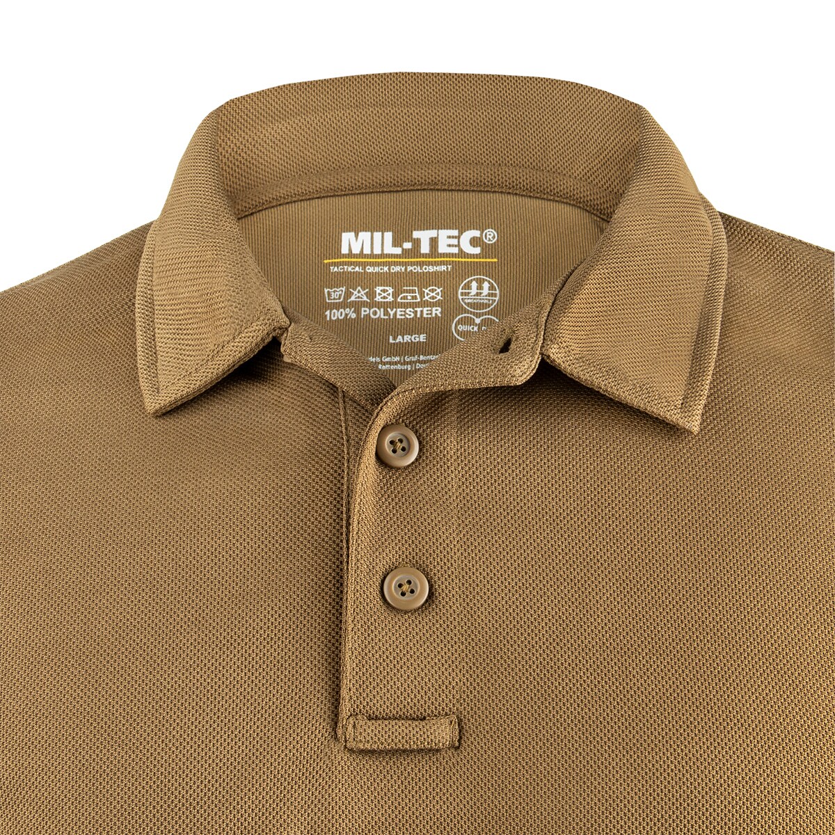 Mil-Tec Tactical Quickdry Polo Shirt - Coyote