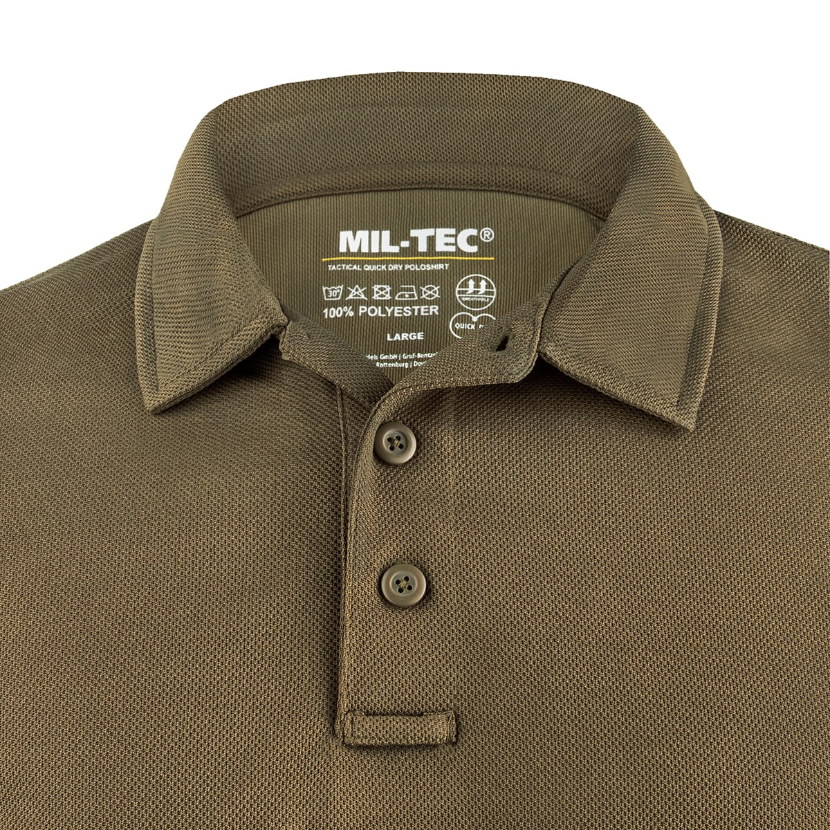 Mil-Tec Tactical Quickdry Polo Shirt - Olive