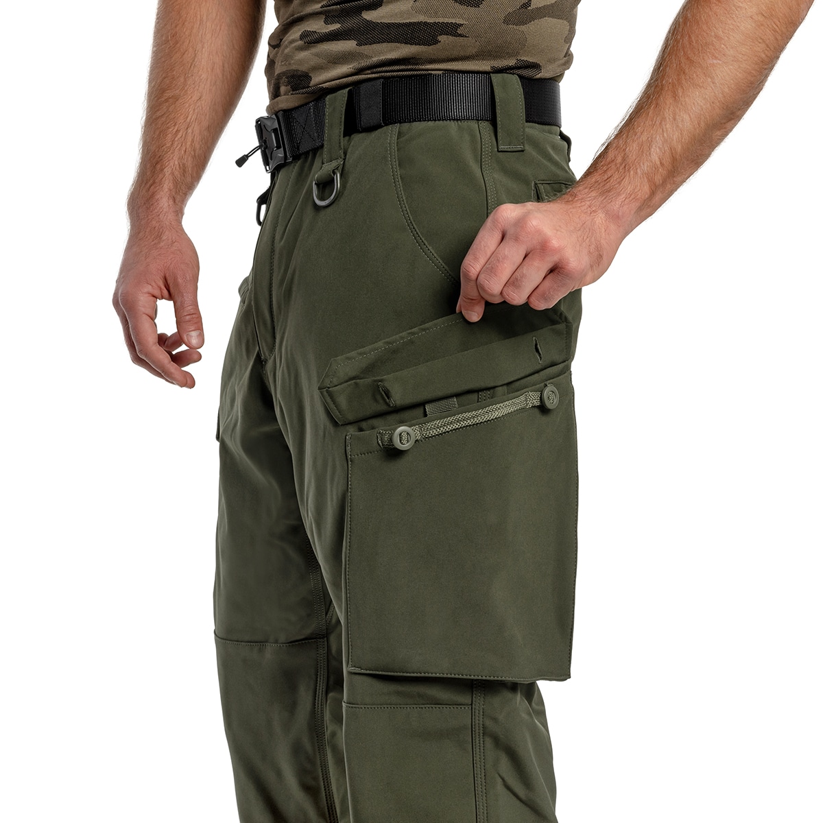 Mil-Tec Softshell Explorer insulated waterproof trousers - Olive