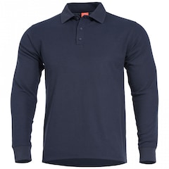 Pentagon Aniketos Long Sleeve Polo Shirt - Navy Blue