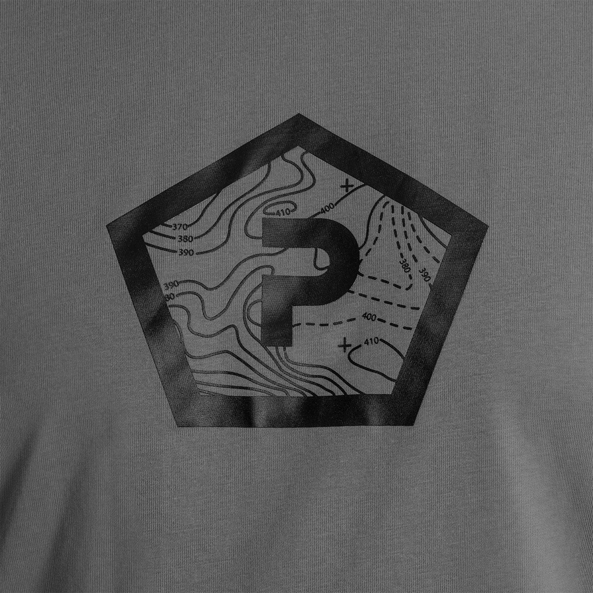 Pentagon Shape T-Shirt - Wolf Grey