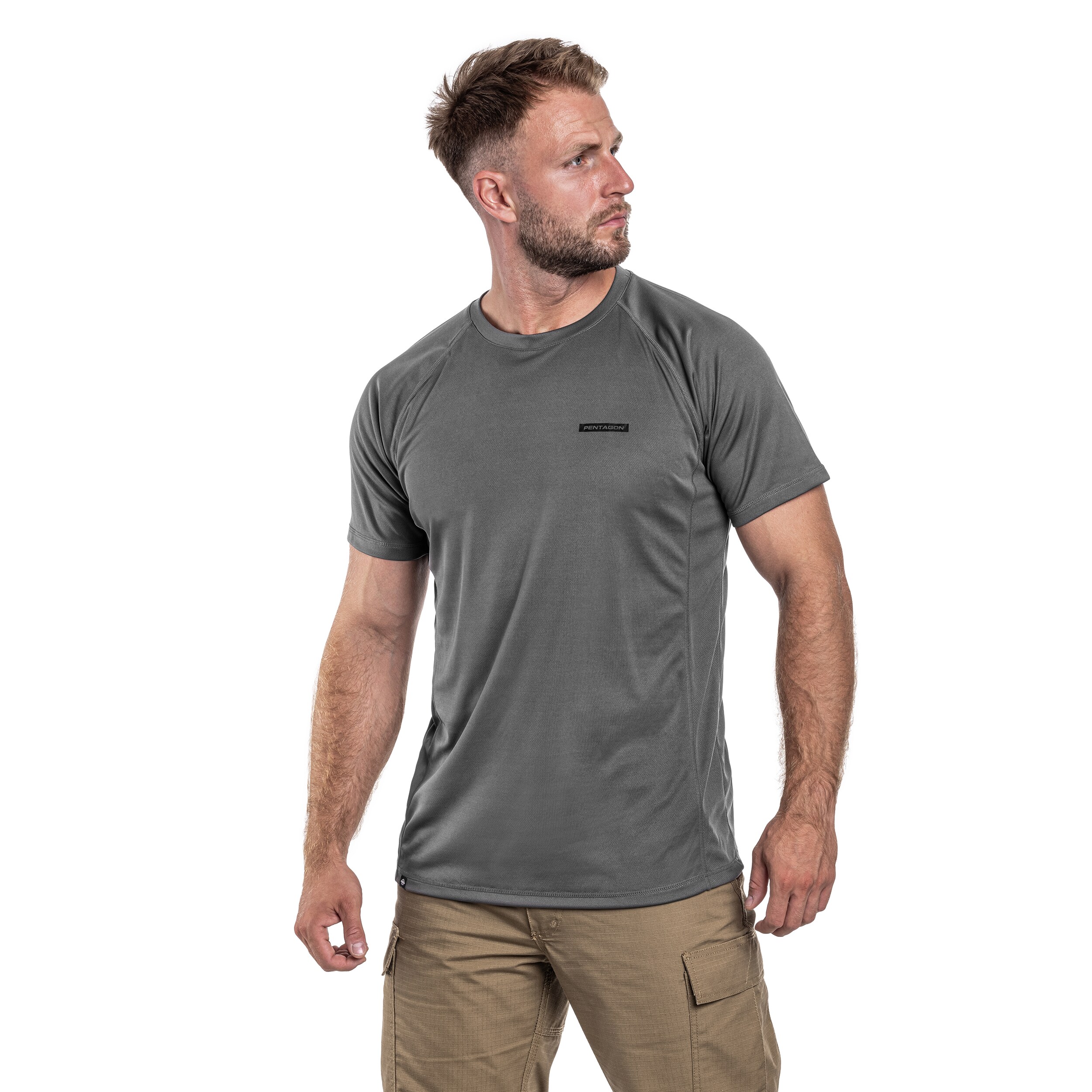 Thermo-active T-shirt Pentagon Body Shock - Cinder Grey
