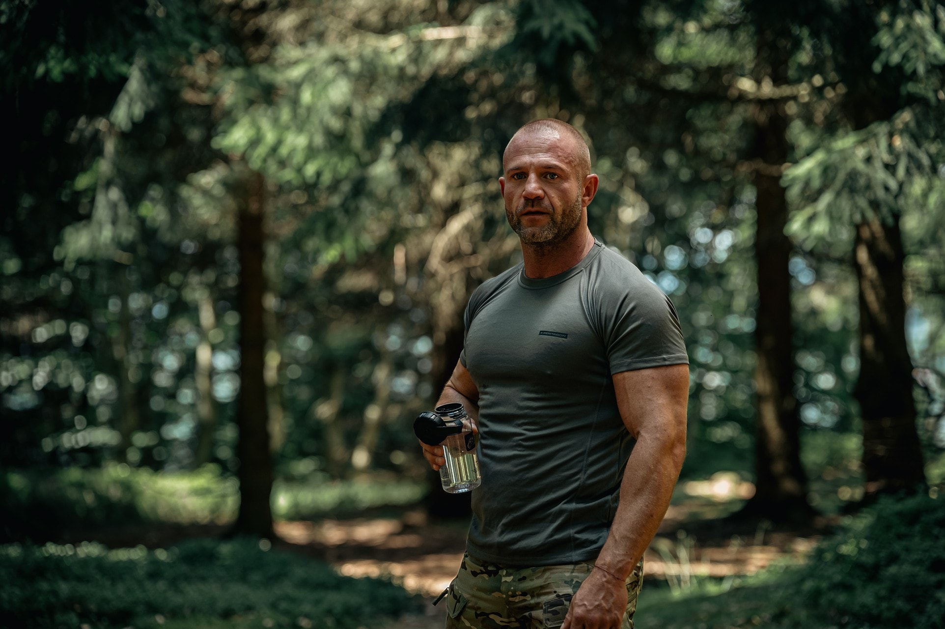 Thermo-active T-shirt Pentagon Body Shock - Cinder Grey