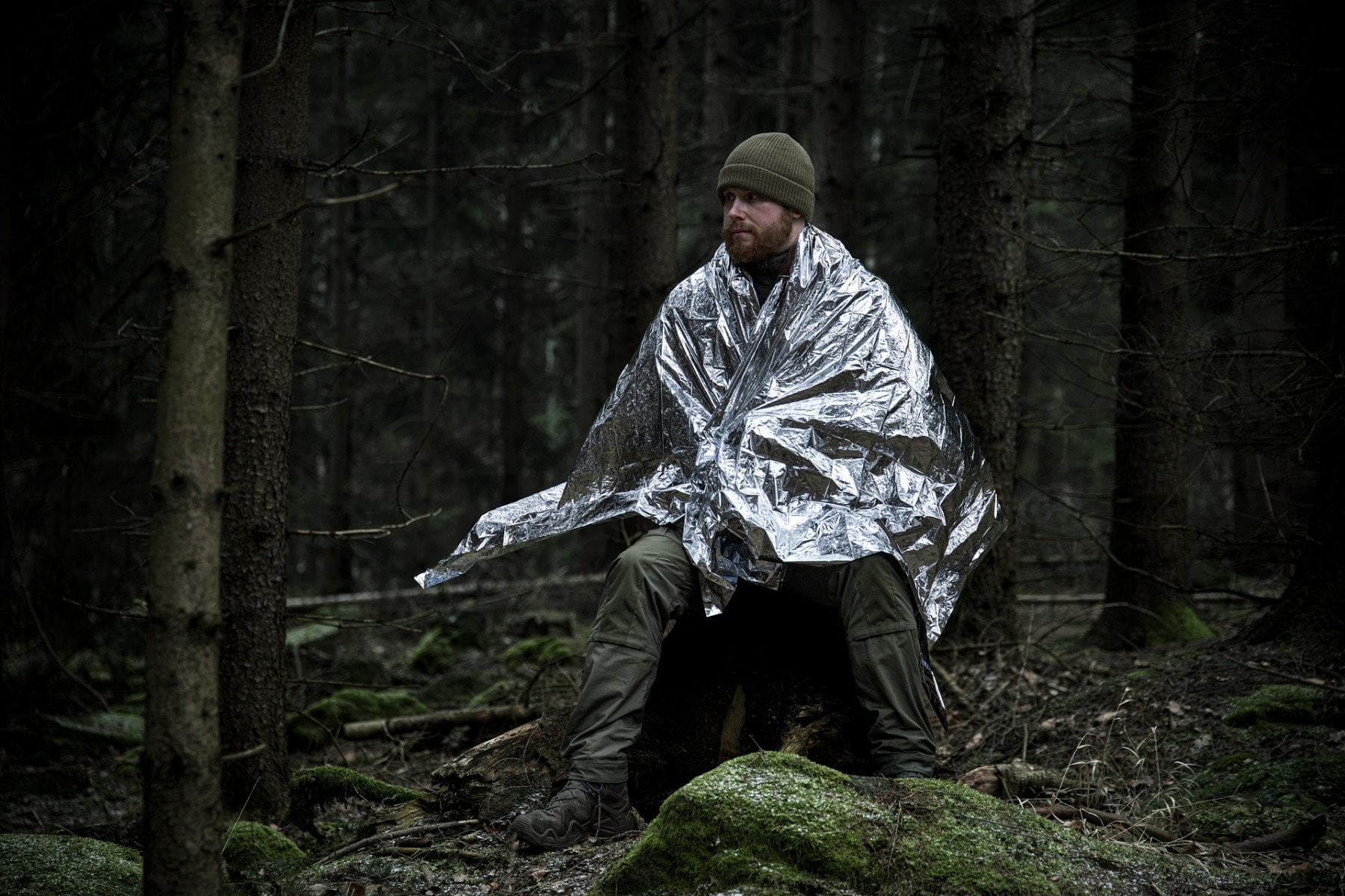 An emergency blanket is very useful in the field