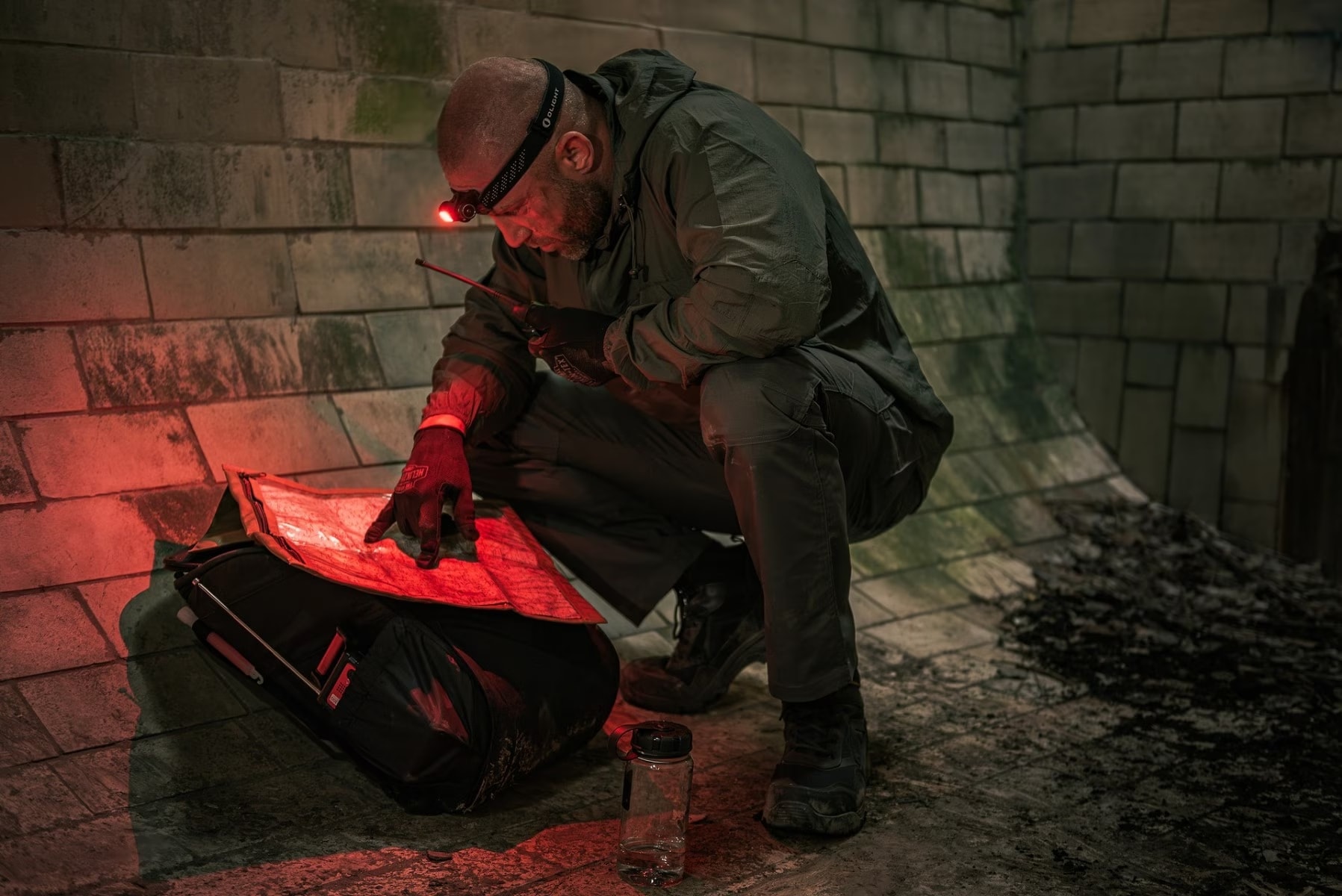 It is a good idea to pack a headlamp with a not-blinding red light function in an emergency backpack