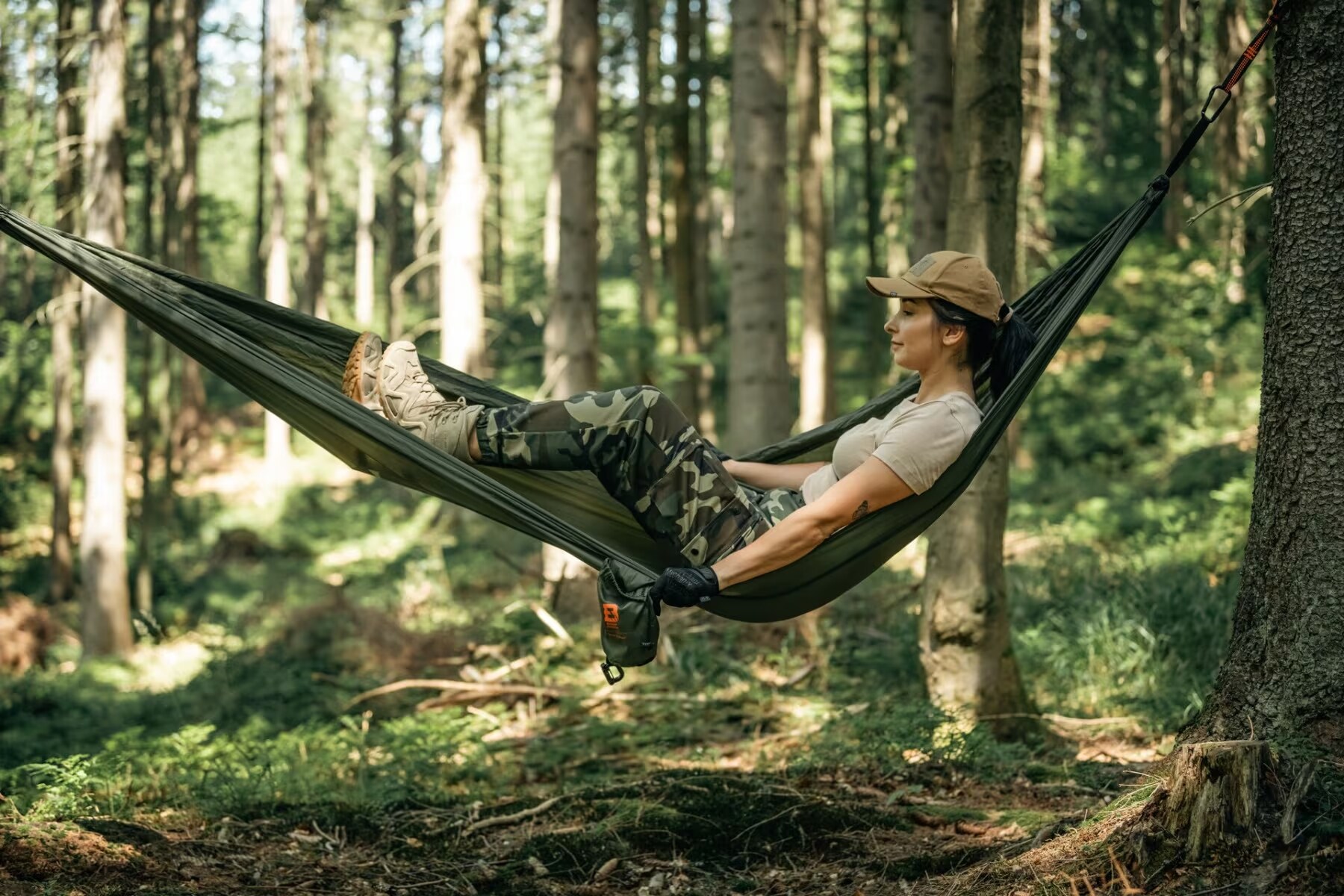 for sleeping, we recommend the lightweight Badger Outdoor Tundra travel hammock