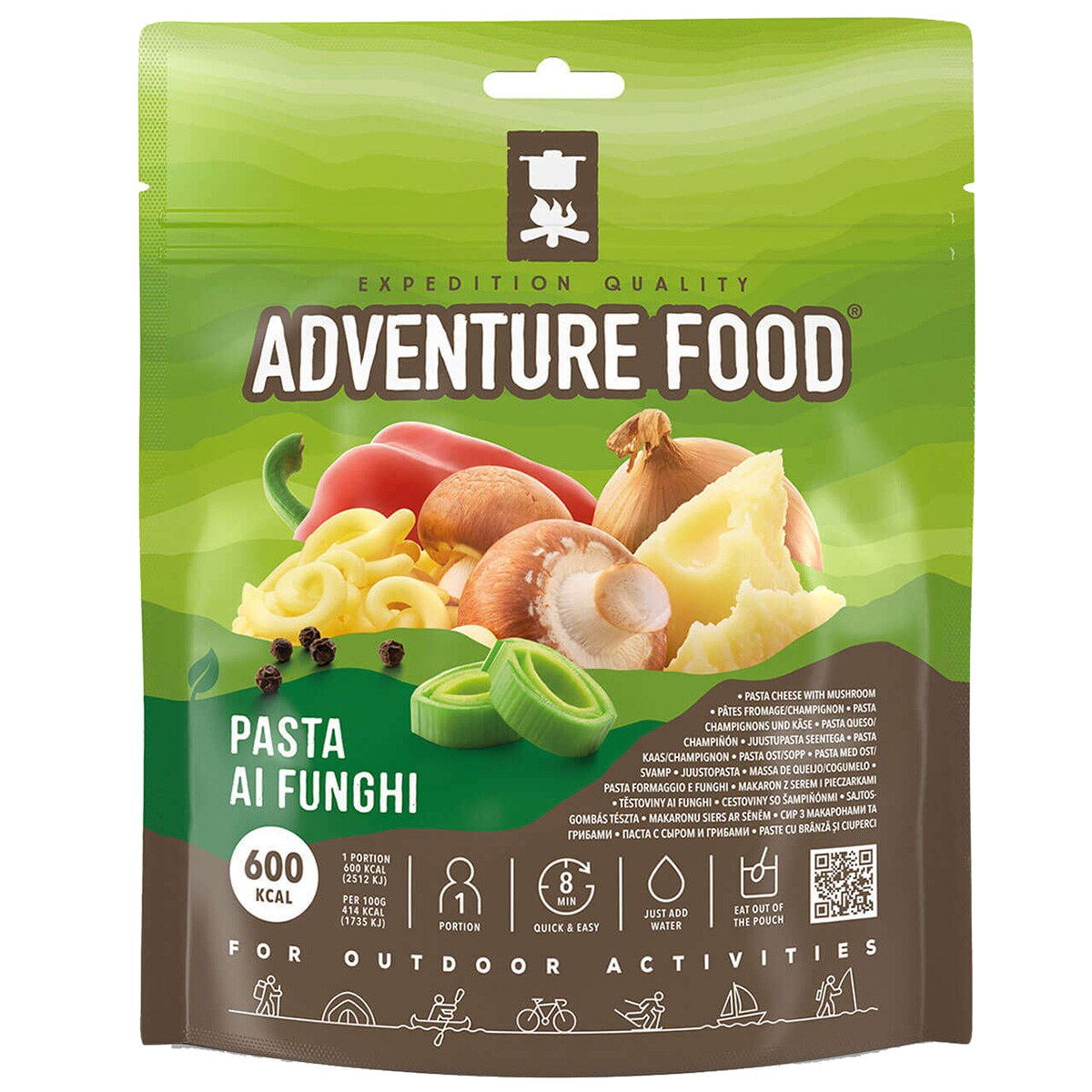 Adventure Food Pakastekuivattu Pasta Juustolla ja Sienillä 144 g/600 kcal