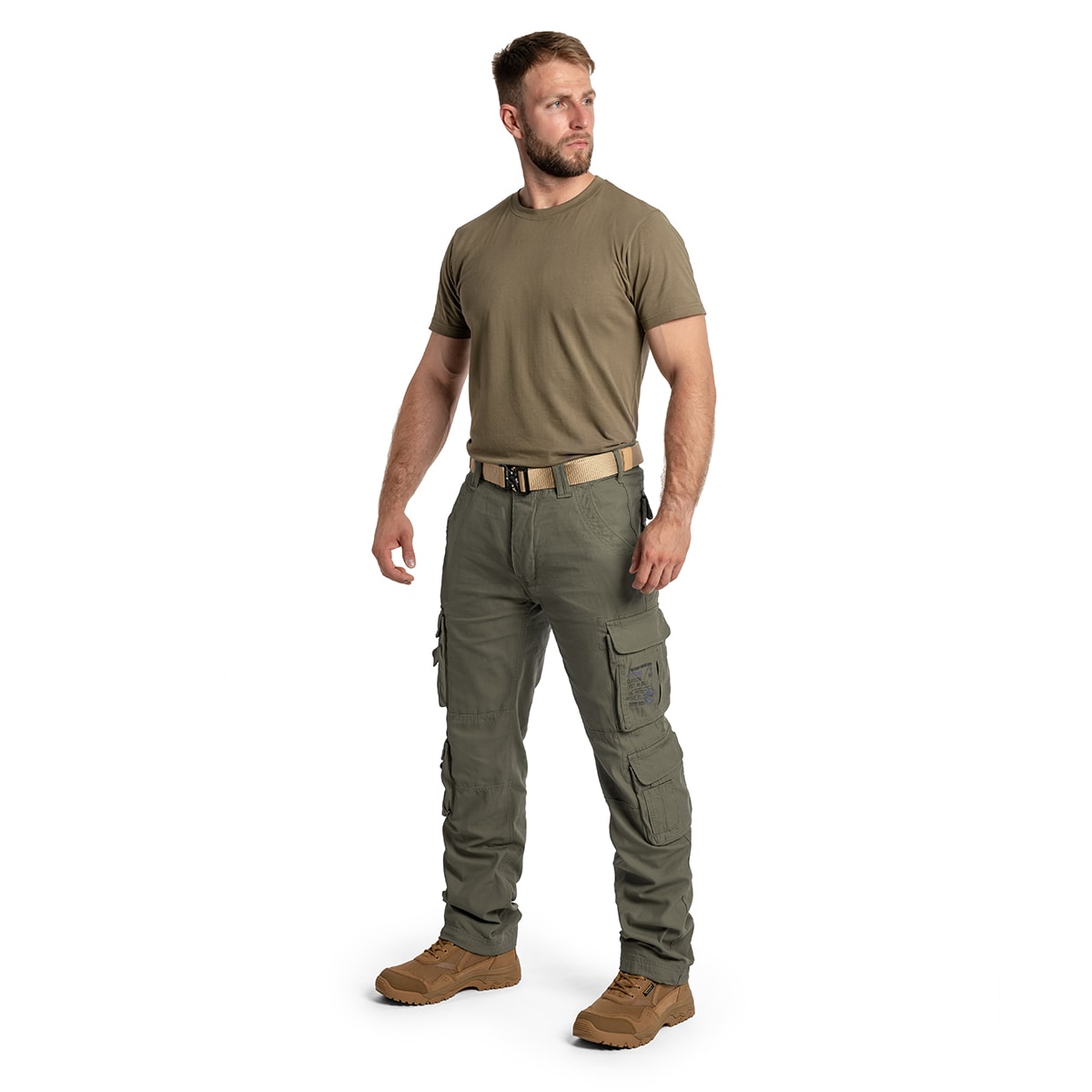 Brandit Pure Slim Fit Housut - Olive