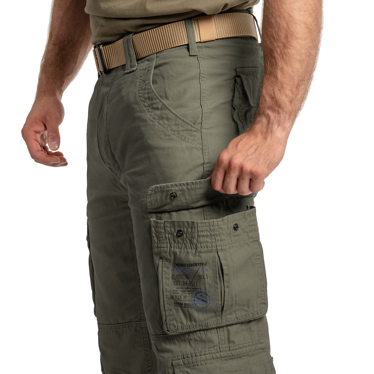 Brandit Pure Slim Fit Housut - Olive