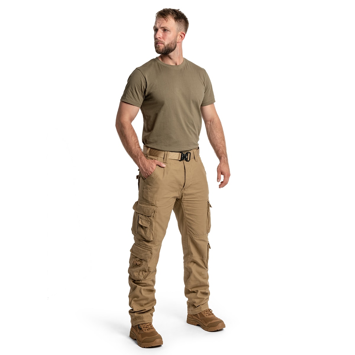 Brandit Pure Slim Fit Housut - Coyote