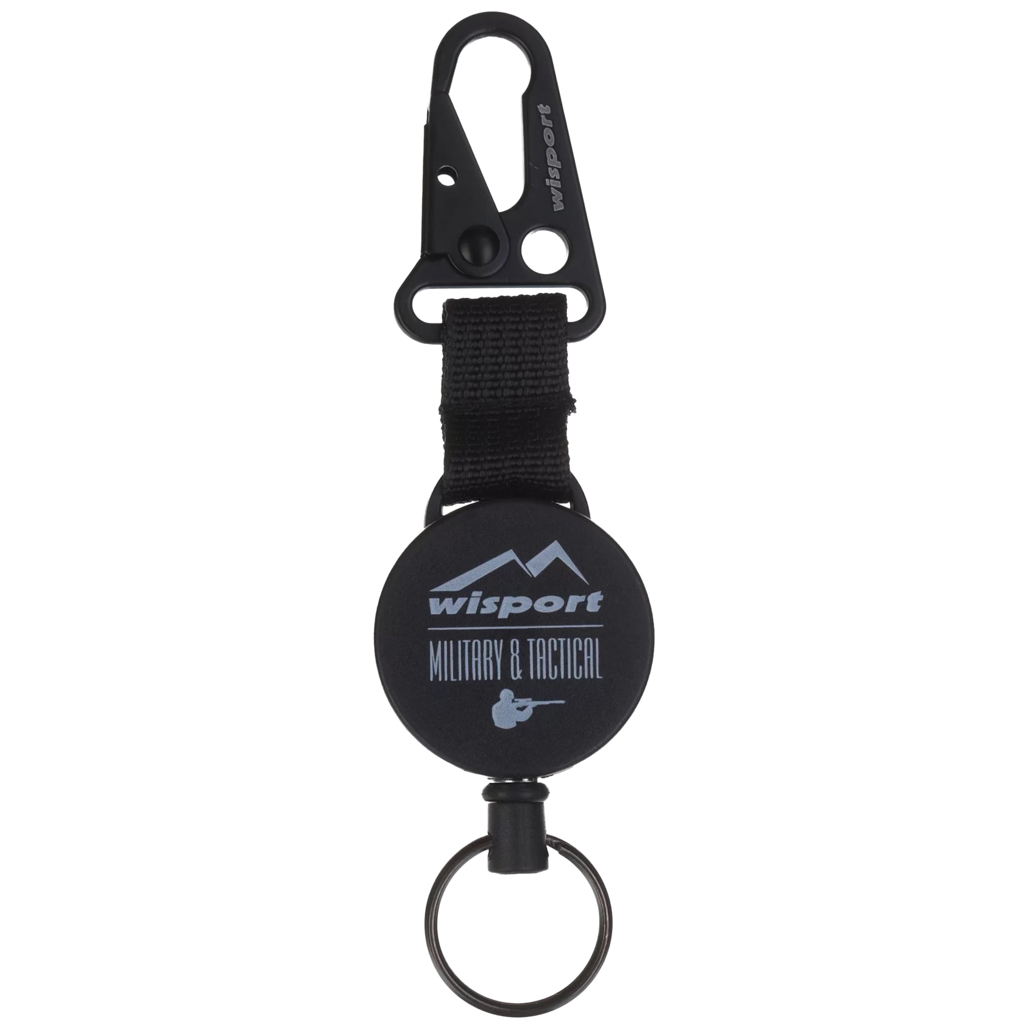 Wisport Karabiini retraktorilla keyback - Small